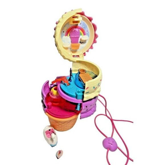 Polly Pocket Spin N Surprise Ice Cream Cone Shape 3 Story Playground Purse Shell - Picture 2 of 7